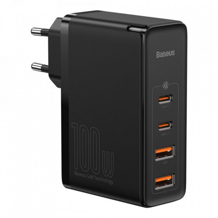 Зарядно за стена BASEUS GaN2 Pro 100W 2x USB Type A / 2x USB Type C PD QC4.0+ (CCGAN2P-L01) черно