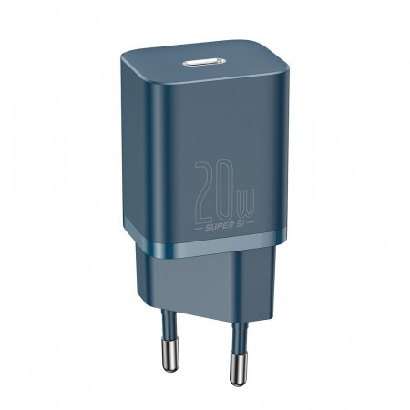 Зарядно за стена BASEUS Super Si 1C 20W USB Type C PD (CCSUP-B03) синьо