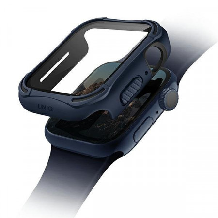 Калъф за корпус със стъклен протектор UNIQ Torres - Apple Watch 40mm SE / 40mm Series 6 / 40mm Series 5 / 40mm Series 4 case. / nautical син