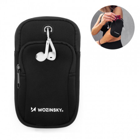 Калъф за ръка с изход за слушалки Wozinsky черен (WABBK1)