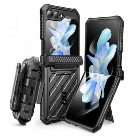 Калъф със защита на сгъвката и клипс SUPCASE Unicorn Beetle Pro - Samsung Galaxy Z Flip5 черен
