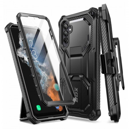 Калъф 360° с клипс и стойка SUPCASE IBLSN Armorbox Galaxy S23 FE черен