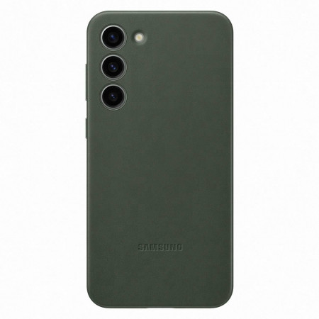 Оригинален гръб от естествена кожа SAMSUNG Leather (EF-VS916LGEGWW) - Samsung Galaxy S23+ зелен