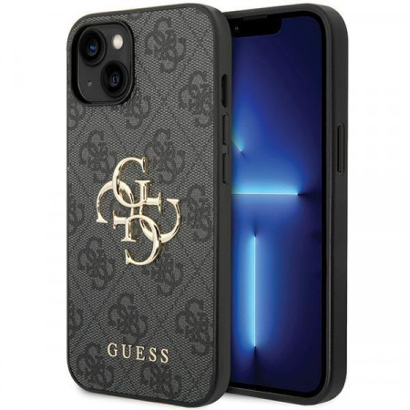 Оригинален гръб GUESS 4G Big Metal Logo - iPhone 15 сив