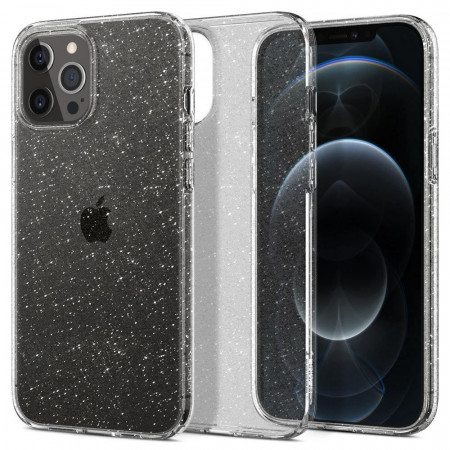 Оригинален гръб SPIGEN Liquid Crystal - iPhone 12 / 12 Pro прозрачен с блясък