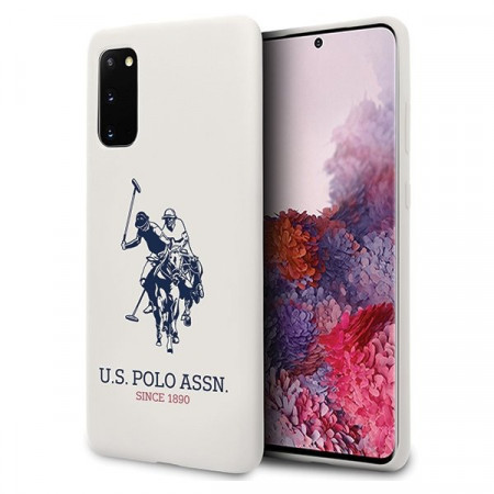 Оригинален гръб US POLO Silicone USHCS62SLHRWH - Samsung Galaxy S20 / S20 5G бял