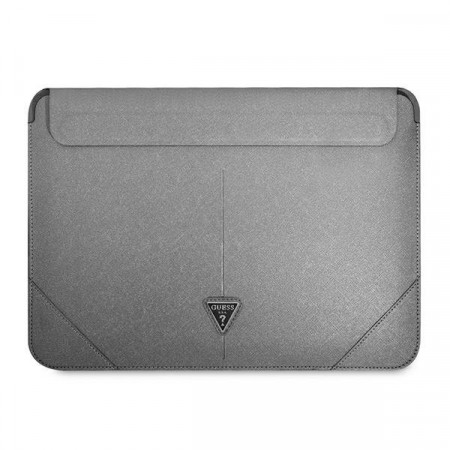 Оригинален калъф за лаптоп GUESS Saffiano Triangle Logo GUCS16PSATLG 16" сив