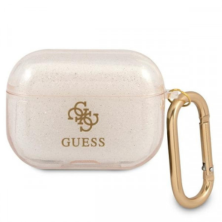 Оригинален калъф за слушалки GUESS Glitter GUAPUCG4GD - AirPods Pro златист златист