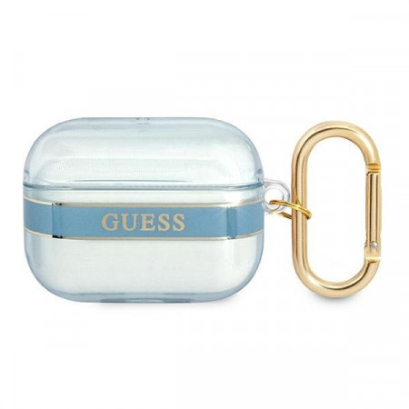 Оригинален калъф за слушалки GUESS Strap GUAPHHTSB - AirPods Pro син