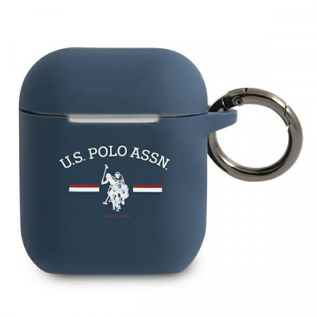 Оригинален калъф за слушалки US Polo USACA2SFGV - AirPods сив / тъмносин