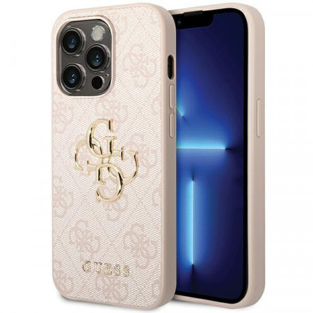 Оригинален твърд гръб GUESS 4G Big Metal Logo GUHCP15X4GMGPI - iPhone 15 Pro Max розов