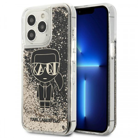 Оригинален твърд гръб KARL LAGERFELD Liquid Glitter Gatsby KLHCP13XLGGKBK - iPhone 13 Pro Max черен