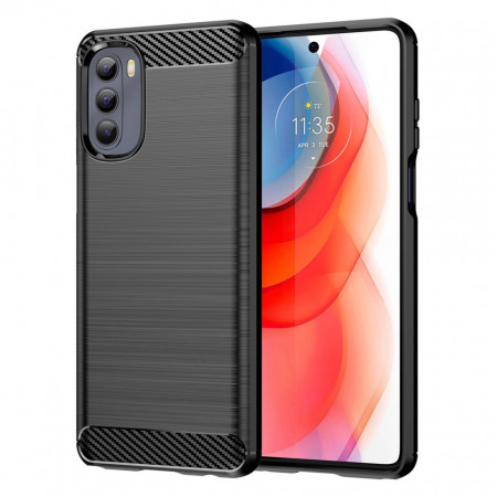 Силиконов гръб Carbon - Moto g stylus 2022 черен