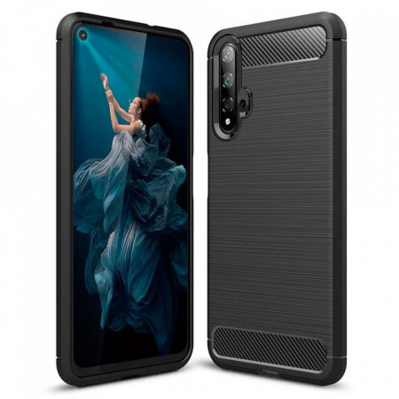 Силиконов гръб FORCELL Carbon - Honor 20 / Nova 5T черен