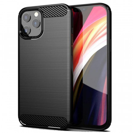 Силиконов гръб FORCELL Carbon Premium - iPhone 12 / 12 Pro черен