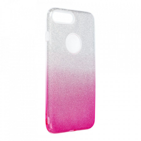 Силиконов гръб FORCELL Shining - iPhone 7 Plus / 8 Plus сребърен / розов