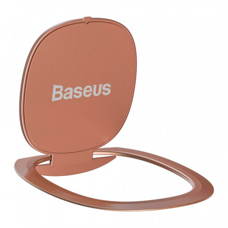 Ултратънък самозалепващ се ринг държач за телефон BASEUS (SUYB-0R) розов