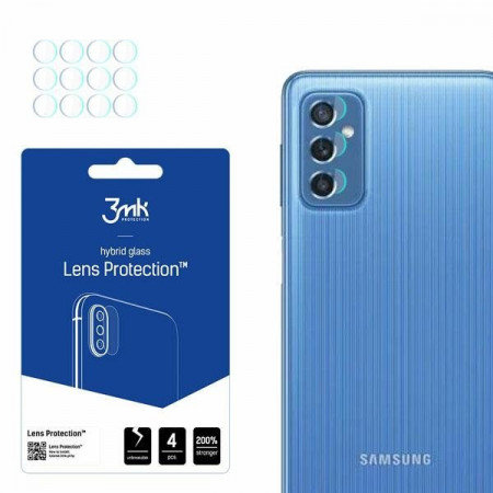 4 бр. гъвкав протектор за камера 3mk Lens Protection - Samsung Galaxy M52 5G Protectionion - the camera lens 4 pcs прозрачен