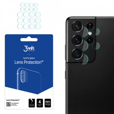 4 бр. гъвкав протектор за камера 3mk Lens Protection - Samsung Galaxy S21 Ultra 5G
