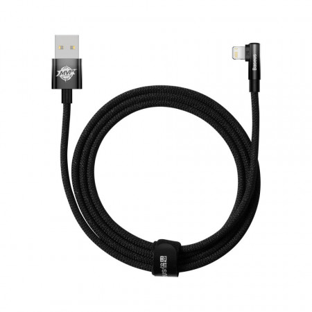 BASEUS MVP 2 Elbow-shaped Fast Charging Data кабел USB to iP 2.4A 2m черен