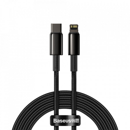 BASEUS USB Type C кабел - Lightning Fast Charging Power Delivery 20 W 2 m черен (CATLWJ-A01)