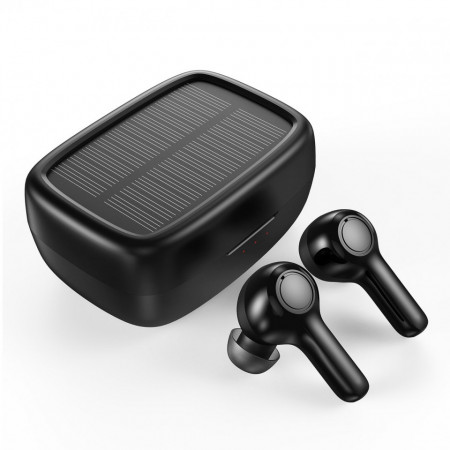 Choetech TWS безжични слушалки with solar panel черен (BH-T09)