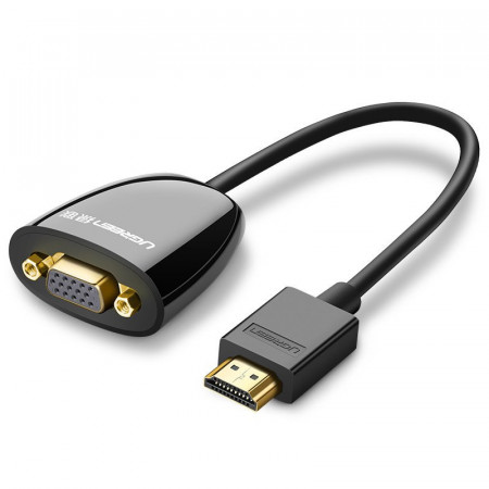 UGREEN HDMI към VGA еднопосочен адаптер за кабел FHD черен