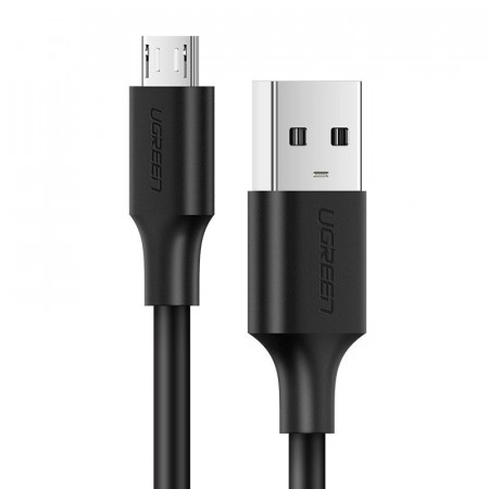 Кабел за зареждане и данни UGREEN USB Type A към micro USB 2A 1m (60136) черен