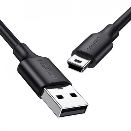 Кабел за зареждане и данни UGREEN USB Type A 2.0 към mini USB 5 Pin мъжко 3m черен