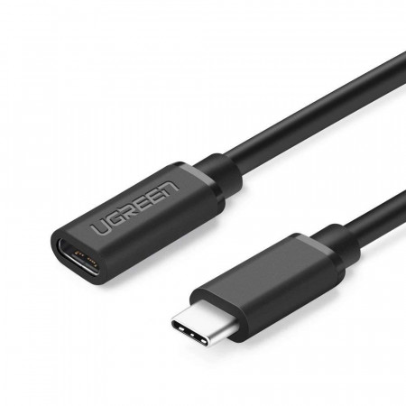 Кабел за зареждане и данни UGREEN USB Type C 3.1 0.5m черен (40574)