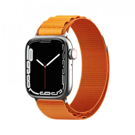 Каишка със стоманена закопчалка Alpine - Apple Watch 41mm Series 9 / 41mm Series 8 / 41mm Series 7 / 40mm Series 6 / 40mm SE / 40mm Series 5 / 40mm Series 4 / 38mm Series 3 / 38mm Series 2 / 38mm (1st gen) оранжев