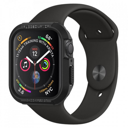 Калъф за корпус на часовник SPIGEN Rugged Armor - Apple Watch 44mm Series 5 / 44mm Series 4 черен