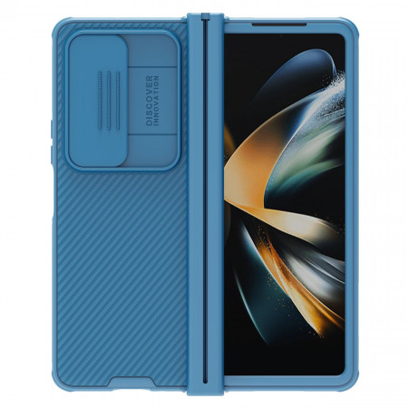 Калъф с подвижно покритие за камерата NILLKIN CamShield Pro - Samsung Galaxy Z Fold4 син