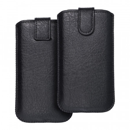 Калъф тип джоб FORCELL Slim Kora 2 - iPhone 12 / 12 Pro / Samsung Galaxy Note / Note II / Note 3 черен