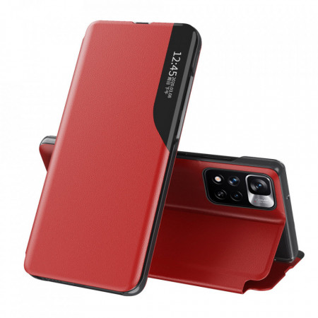 Калъф тип книга от еко кожа Eco - Xiaomi Poco M4 Pro 5G / Redmi Note 11s 5G / 11T 5G червен