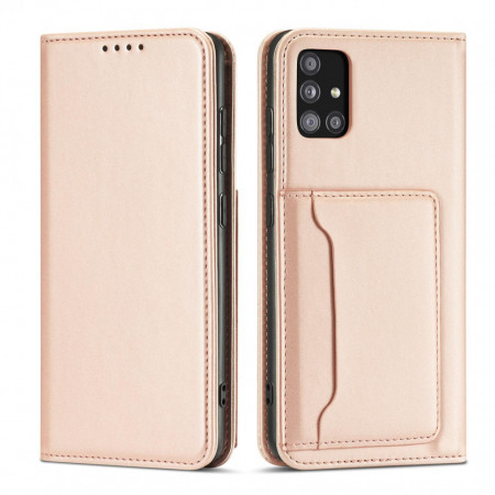 Калъф тип книга с външен джоб Magnet Card - Xiaomi Redmi Note 11 Pro / 11 Pro 5G / 11E Pro 5G розов