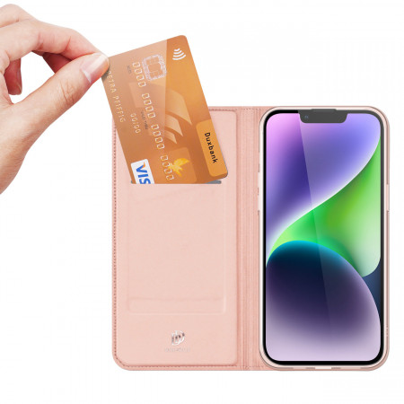 Калъф тип книга DUX DUCIS Skin Pro - iPhone 15 Plus розов