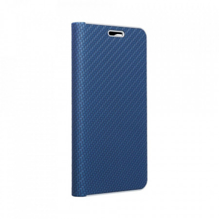 Калъф тип книга FORCELL Luna Carbon - Samsung Galaxy Xcover 4 / 4s син