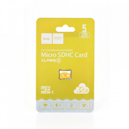Карта памет Hoco 32GB micro SD HC TF High Speed Memory class 10 жълта