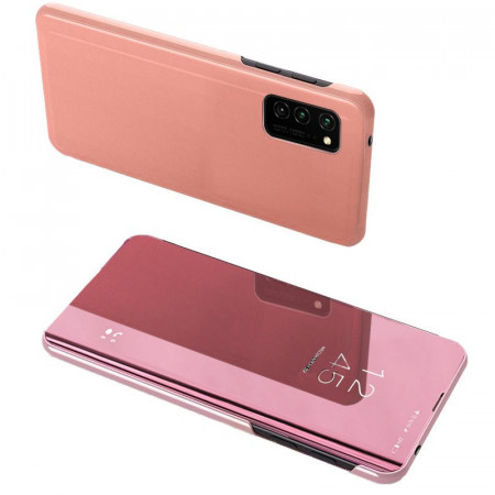 Огледален калъф тип книга Clear View - Samsung Galaxy A72 розов