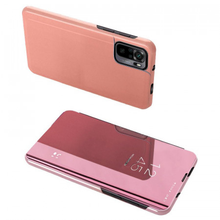 Огледален калъф тип книга Clear View - Xiaomi Poco M4 Pro 5G розов