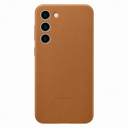 Оригинален гръб от естествена кожа SAMSUNG Leather (EF-VS916LAEGWW) - Samsung Galaxy S23+ кафяв