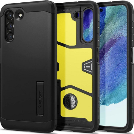 Оригинален гръб със стойка SPIGEN Tough Armor - Samsung Galaxy S21 FE 5G черен