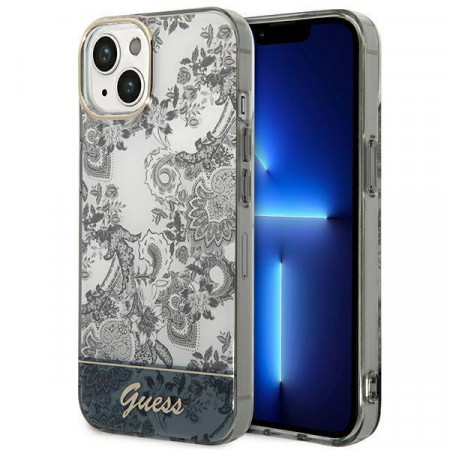 Оригинален гръб GUESS Porcelain GUHCP14MHGPLHG - iPhone 14 Plus сив