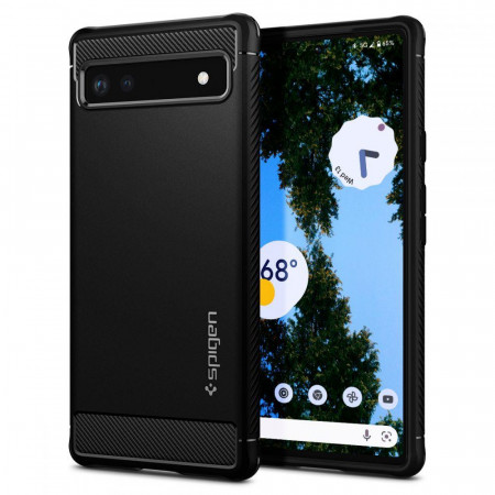 Оригинален гръб SPIGEN Rugged Armor – Google Pixel 6A черен