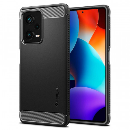 Оригинален гръб SPIGEN Rugged Armor - Xiaomi Redmi Note 12 Pro+ 5G черен мат