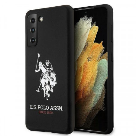 Оригинален гръб US POLO Silicone Logo USHCS21MSLHRBK - Samsung Galaxy S21+ 5G черен