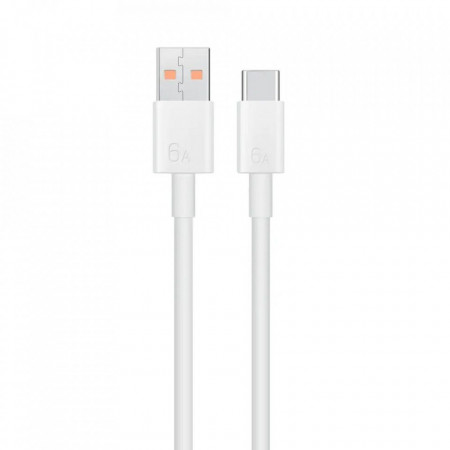 Оригинален кабел за зареждане и данни с оплетка HUAWEI USB Type A към USB Type C 6A LX04072043 златен