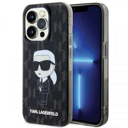 Оригинален твърд гръб KARL LAGERFELD Monogram Ikonik - iPhone 15 Pro Max прозрачен