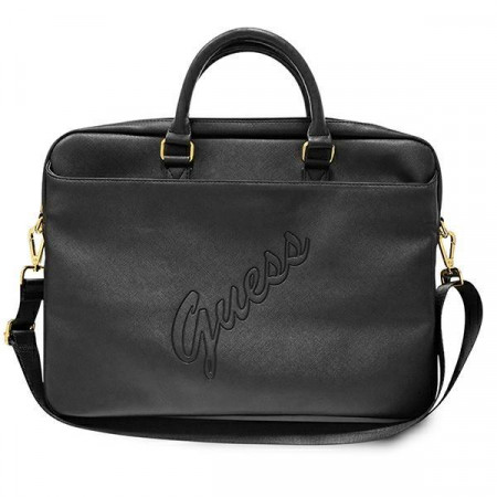 Оригинална чанта за лаптоп GUESS Saffiano Script GUCB15PUSASBK 16" черна